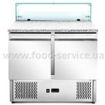 Саладета Hurakan HKN-PZLGV2S 2-х дверная с гранитной поверхностью и стеклом